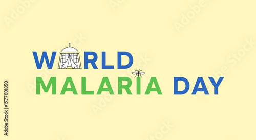 World Malaria Day awareness campaign logo.
