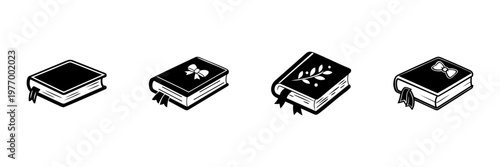 Books With Decorative Covers In Hand Drawn Style Set. Literature, Knowledge, And Creativity Doodle Sketch Collection. Artistic Book Design. Isolated Vector Illustration