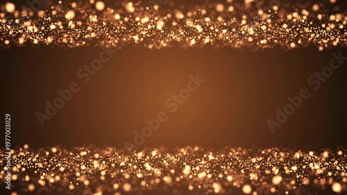 Gold Celebration Awards Video Loop Abstract Particle Bokeh Background 4K