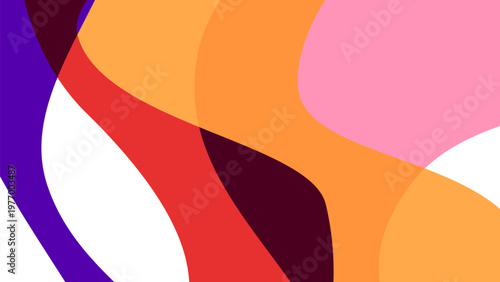 Warm Fluid Gradient Background Waves in Orange and Pink