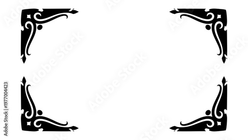 Vintage Ornate Corner Border Vector Illustration for Elegant Invitation and Certificate Design