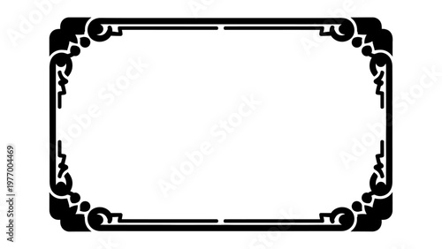 Ornate Vintage Decorative Frame Border Vector Illustration for Certificate Invitation and Menu Design