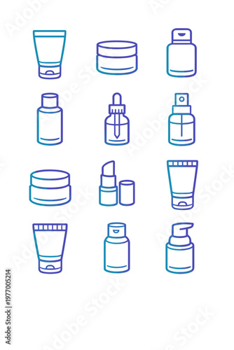 Mask travel skincare bottle face vector mist icon icons dropper jar mini
