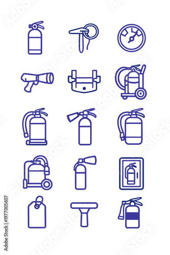 Safety tank vector handle cabinet extinguisher pressure simple image cart generation icon