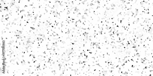 White Polished Terrazzo Texture Background with Black and Grey Speckled Marble Chips for Interior Design and 3D Rendering