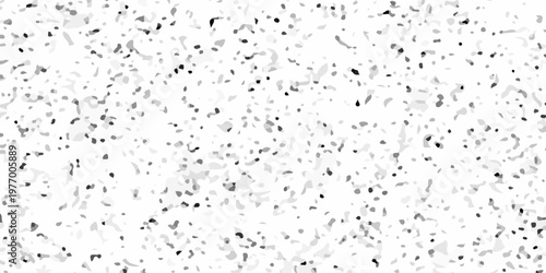 White Polished Terrazzo Texture Background with Black and Grey Speckled Marble Chips for Interior Design and 3D Rendering