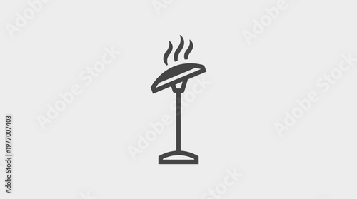 Minimalist Icon of a Standing Outdoor Heater