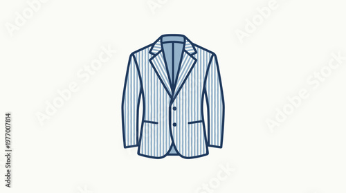 Minimalist Blue Striped Blazer