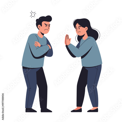 Angry Couple Arguing, Relationship Conflict, Disagreement, Frustration