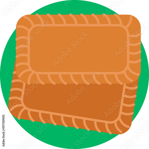 A stylized biscuit icon with decorative carvings and a golden-brown color, representing the iconic Dutch speculoos treat.
