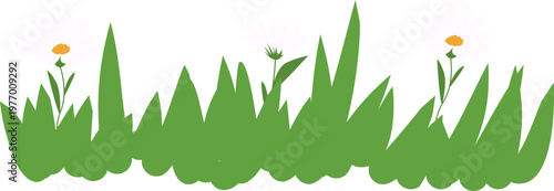 Nature Grass with Flower Decoration