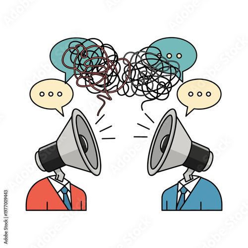 Confused Communication: Megaphones with Tangled Thoughts Instead of Heads