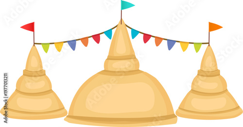 Clean beach castle decor for modern summer projects