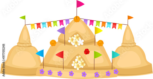 Cute sand castle party design for beach invitations