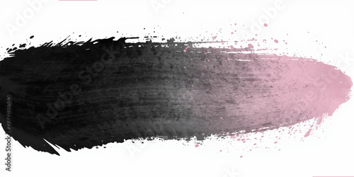 A distressed grunge design featuring black ink splats and splashes on a rough paper texture with a vintage hand-painted border element.