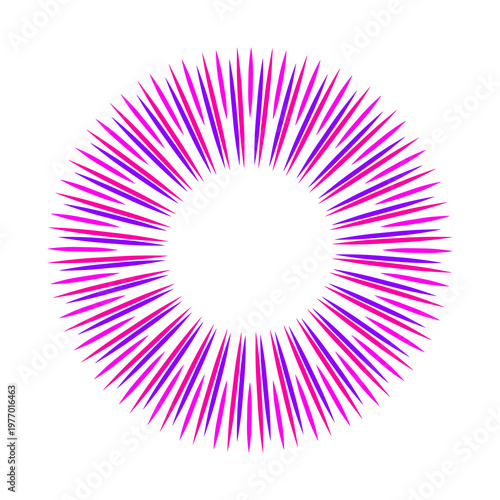 Circular gradient frame with smooth pink and purple double border on white background, perfect for design overlays, branding elements, or modern UI accents.