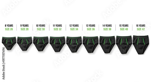 Boys Brief Size Guide (8–16 Years) | Comfortable Fit Underwear Chart for Kids & Teens