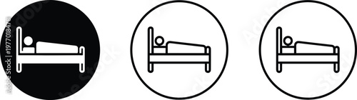 Bed Icons for Accommodation illustration vector