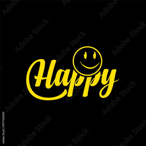 Simple cute smile happy mouth design for t shirt, icons and fashion clothes