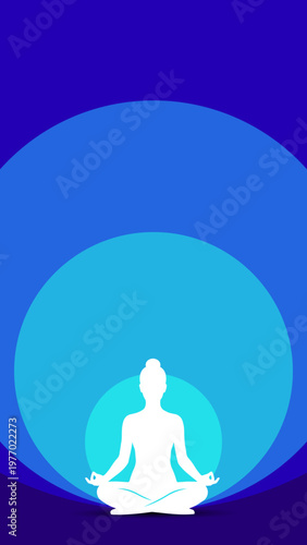 sagoma, donna, silhouette, meditazione, yoga, benessere, relax, rilassare, la mente, posizione yoga,