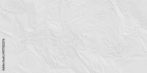 Crumple blank paper textured, business paper texture creased soft white background. Wave gray aged ripped wrinkle effect paper. Abstract grunge pattern rough page design.  