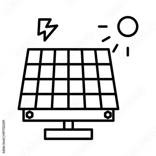 Solar cell unit icon