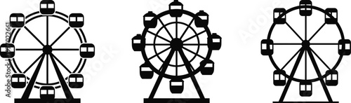 Carousel icon silhouette on white background