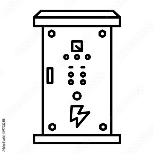 Power breaker box unit icon