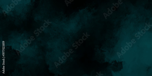 abstract cloud and vapor texture background. Black and blue smoke aquarelle smudge illustration smooth grungy smokey light pastel colors ink glow. Teal color powder explosion	
