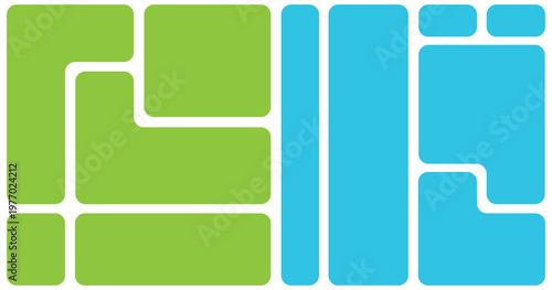 Bento box for social media and collage banner template.