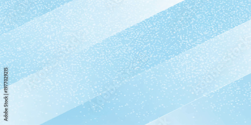 An abstract winter background features a frozen blue texture with white snowflakes and frost patterns on a cold crystalline surface