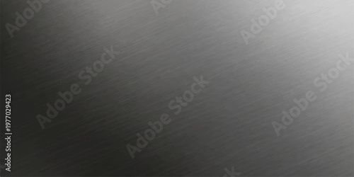 A seamless brushed stainless steel plate with a shiny silver metallic texture and industrial gray chrome surface pattern for a sleek aluminum alloy backdrop