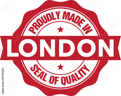 Proudly Made in London Vector Badge