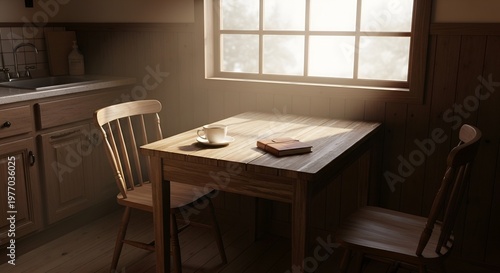 Cozy Kitchen Table with Two Chairs