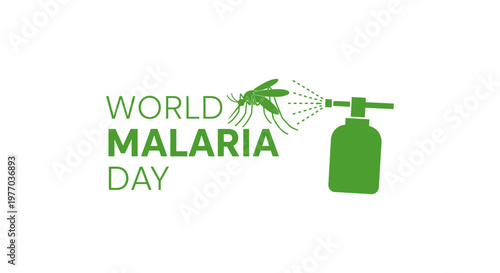 World Malaria Day awareness campaign logo.