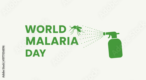 World Malaria Day awareness campaign logo.