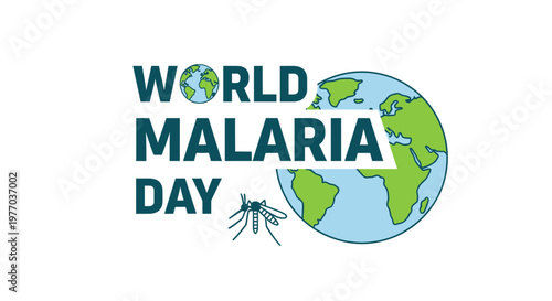 World Malaria Day awareness campaign logo.