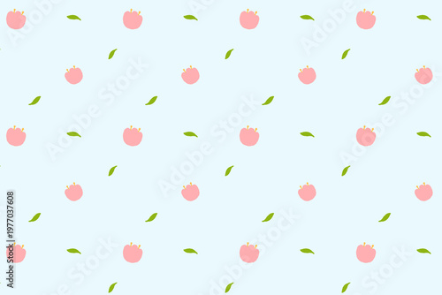 Seamless Pink Tulip Floral Pattern on Blue Background, Fresh Spring Botanical Pattern Design