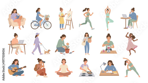 Women Daily Activities Lifestyle Scene Diverse Collection