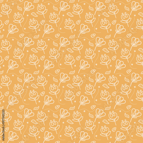floral modern kids pattern seamless vector background.