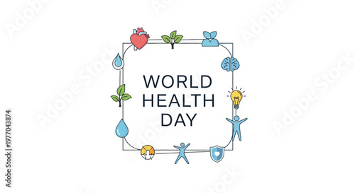 World Health Day awareness campaign logo.