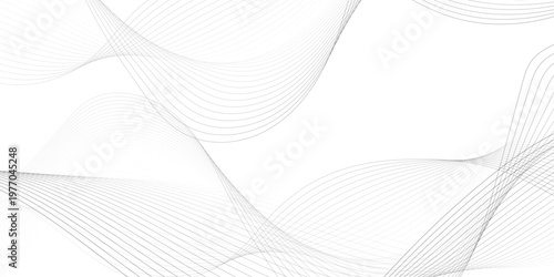 gray wave curve lines banner background design. Digital frequency track equalizer. Stylized line art background. modern soft luxury texture with smooth and clean vector subtle background illustration