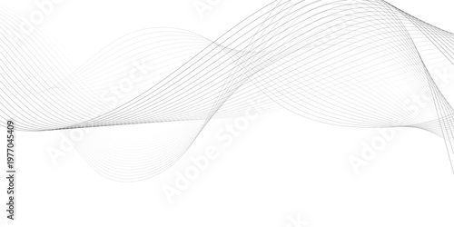 gray wave curve lines banner background design. Digital frequency track equalizer. Stylized line art background. modern soft luxury texture with smooth and clean vector subtle background illustration