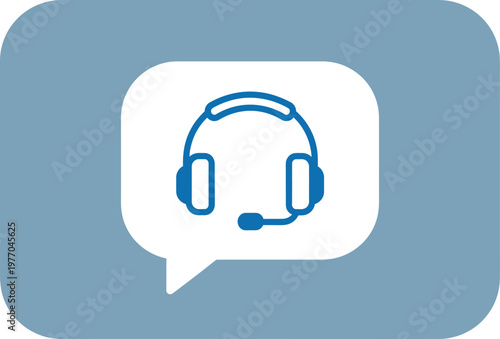 Customer Support Icon Representing Assistance and Communication Services