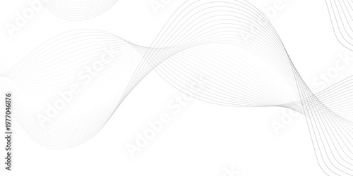 gray wave curve lines banner background design. Digital frequency track equalizer. Stylized line art background. modern soft luxury texture with smooth and clean vector subtle background illustration