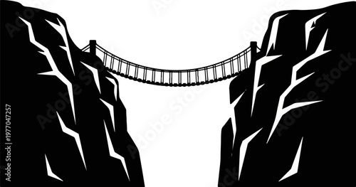 Conceptual Silhouette of Skeleton Key with Forest Landscape and Deep Roots Metaphor for Nature Heritage and Stability Vector Illustration