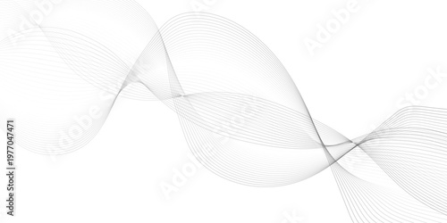 gray wave curve lines banner background design. Digital frequency track equalizer. Stylized line art background. modern soft luxury texture with smooth and clean vector subtle background illustration