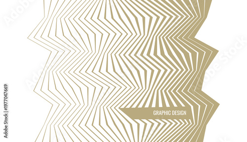 A parametric pattern with curves creating an angular design. Lines create dynamic movement. Abstract geometric background. Illustration for brochure, poster, cover, card, presentation, flyer or banner