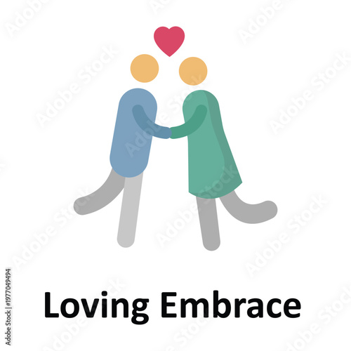 Loving Embrace Vector icon which can easily modify or edit