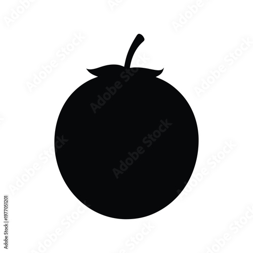 tamarillo fruit silhouette art